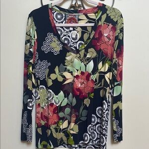 Johnny Was long sleeve top. Size M
